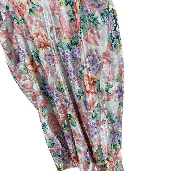 Vintage 90s Women's Satin Floral Nightie Dress 2XL - Picture 6 of 8